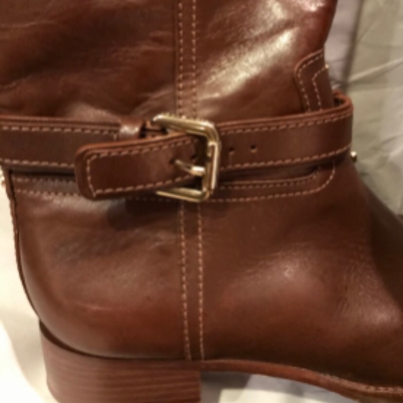 Tory Burch Cognac Brown Rider Boots Size 8M - Picture 10 of 10
